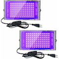 Miniatyrbilde 1 av 5: 2 stk 100W UV LED-spotlight Svartlys IP65 Vanntett, Ultrafiolett LED-lampe, Effektlys for Akvarium, Fest, Neonmaling, Fluorescerende Plakater