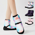 Miniatyrbillede 2 af 5: 1 Par Ballet Varme Sko Stilfulde Holdbare Professionelle Polyester Bomulds Dansesko til Vinter Pink S