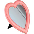 Miniatyrbillede 2 af 4: Hjerte Makeup Spejl Kosmetisk Spejl Væg Skrivebordsspejl Soveværelsesspejl, Gave (L) Pink2