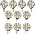 Miniatyrbild 1 av 5: 10x G4 LED Lampa DC 12V Ej Dimbar Vit 6000K Ersättning för 20W Halogenlampa