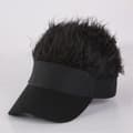Peruk Hår Baseball Keps för Män 6 Färger Herr Baseball Keps Black brim black