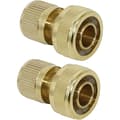 20 mm (3/4\") Snabbkoppling i mässing för trädgårdsslang (2-pack)