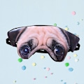 Miniatyrbild 3 av 3: 3D Hundmönster Ögonmask Rolig Skugga Tupplur Skydd Ögonbindel Sovmask Ögonlapp Sovglasögon (Mops)