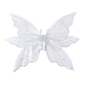 Fevvinger for voksne og barn, sommerfuglfevinger, glitrende, lette fevinger silver