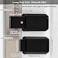 Miniatyrbild 3 av 5: 2-pack Heavy Duty Push Latch & Lock, Kompatibel med Dolda Dörrar, Touch Latches och Magnetlås, Push Release Dra+