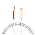 Pikkukuva 1 / 3: 1m USB-C - AUX 3.5mm Kaapelisiirdin Autoon gold