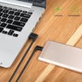 Miniatyrbillede 3 af 5: 90 graders vinkelstik nylonflettet smartphone-opladerkabel, Type-C opladerkabler til Android Universal Adapter 2M