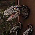 Miniatyrbild 2 av 5: Dinosaurieväggskulpturer 3D Resin T-rex Väggmonterade Tyrannosaurus Statyer, 100% Nya Blue