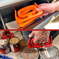 Pikkukuva 2 / 5: 1/2 kpl Kauppakassien Kantokahva, Raskaan Tavaroiden Vaivaton Nostotyökalu, Kestää Jopa 40 kg Orange 1pcloaded