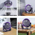 Pikkukuva 2 / 5: Cooling Ace, Coldeez Cooling Ace, Pöytämallinen seinälle asennettava siivuton tuuletin white plug in use