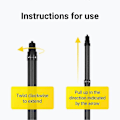 Miniatyrbilde 3 av 5: Ekstra Lang Karbonfiber Usynlig Selfiestang Justerbar Forlengelsesstang for X2 / ONE R / Selfiestang