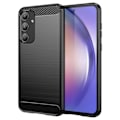 Miniatyrbillede 1 af 6: Samsung Galaxy A55 5G Cover Børstet Stål Tekstur Sort