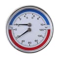 Termo-manometer Kedeltemperatur & Trykmåler 0-120 0-10 Bar Tilslutning