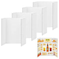 Miniatyrbilde 2 av 5: 4 stk. Tri-Fold Plakatkartong Små Hvite Presentasjonskartonger Bølgepapp Displaykartong Business Display Trifold Panel Jikaix