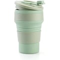 Miniatyrbillede 1 af 5: Sammenklappelig Kaffekop, Foldbar Kop, Sammenklappelig Kop, Foldekop, Sammenklappelige Kopper til Rejser, To Go Kaffekop, Silikone Rejsekaffekop Light green 350ml