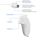 Miniatyrbild 2 av 5: 2-pack för Wii Nunchuck-kontroll, Nunchuck joystick fjärrkontrollspel blue