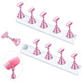 Miniatyrbild 1 av 4: 2 Set Rosa Nagelställ för Press-on Naglar Display, Magnetisk Falska Naglar Hållare för Målningsövning, Nybörjare Nagelkonst Kit Tillbehör