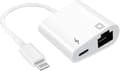 Lightning til Ethernet Adapter, Kompatibel 2 i 1 Ethernet LAN Netværksadapter med Opladningsport