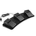 Pikkukuva 1 / 5: USB Kolminkertainen Jalkakytkinohjain, Mukautettava Näppäimistö, Peli- ja Multimedia-toimintopoljin Comp:lle