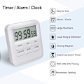 Miniatyrbillede 2 af 5: Digital timer med 3-i-1 ur/vækkeurfunktion, magnetisk køkkentimer, nedtællingsstopur