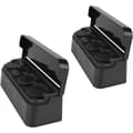 Svart bärbar bilmyntväska förvaringslåda myntorganisatör med lock (2-pack)