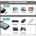 Miniatyrbilde 2 av 4: USB-C til USB 3.2-adapter, Type-C hann til USB-A hunn-adapter, 10 Gbps OTG, 2-pakning, kompatibel med iPhone 15 Pro/Max, iPad Pro, MacBook Pro/Air