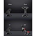 Miniatyrbillede 6 af 8: 2X 360 Universal Magnetisk Mobilholder til Bil Sort Sort én størrelse