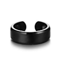 Miniatyrbillede 3 af 5: Elegant Titanium Magnetisk Terapiring Sort til Mænd og Kvinder, Lindring af Gigt Smerter Karpaltunnelsyndrom - Terapeutisk Magnetisk Ring til Lymfedrænage