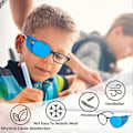 Pikkukuva 2 / 5: 6 kpl Silmälappuja lapsille, Erittäin pehmeä silmälappu laseille, Lääketieteelliset silmälaput Amblyopia Strabismus -silmälapun hoitoon Blue S