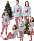 Julepyjamas til børn, forældre-barn printet hjemmetøj jul dad M