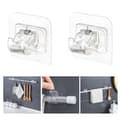 2-pack självhäftande gardinstångshållare för stång transparent