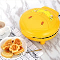 Miniatyrbillede 5 af 5: Mini vaffeljern med dyremotiver, laver 7 interessante specialformede pandekager, automatisk slukning, non-stick belægning, gul