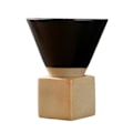 Pikkukuva 1 / 5: 200 ml keraamiset mukit, kartio suppilo, tee, cappuccino, kahvikupit pohjalla, toiminnallista taidetta black