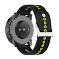 Miniatyrbillede 5 af 5: Farverig hul silikonerem til Suunto 9 Peak Black Lime Green