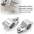 Miniatyrbillede 4 af 5: 2 stk. 316 Rustfrit Stål Marine Rørklemmer Båds Tophængsel Klo Slide Rail Monteringsbeslag (22 mm) 30mm