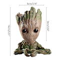 Pikkukuva 1 / 5: Työpöydän koriste-esine Groot kukkaruukut Koti Puutarha Ruukut Istutuslaatikot Mini Tree Man Figuriini Auton riipus Lasten lahjat 2