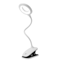 Miniatyrbilde 1 av 6: LED skrivebordslampe, øyevennlig klipslampe, klipslamper, leselamper White