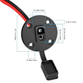 Miniatyrbilde 2 av 5: 2x SAE-kontakt, solcelle-værsikker SAE-sokkel sideveggport, SAE-kabel hurtigkoblingspanelmontering
