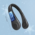 Pikkukuva 2 / 4: USB-ladattavat kaulatuulettimet, 5-nopeuksinen riippuva siivuton tuuletin, 360 asteen ilmavirtaus kaulatuulettimet miehille ja naisille Black