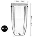 Miniatyrbild 1 av 3: Köksersättningsdel för Nutri Bullet 600/900W Blender Koppar Mugg Flip Top Lock 900W32oz Cup