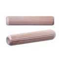 Miniatyrbilde 4 av 5: 100 stk. 6/8/10 mm Tredybler Rillede Solid Konstruksjon Trebearbeiding Massivt Tre Fasfasede Runde Sporede Plugger for Håndverk Mengxi 10mm