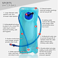 Miniatyrbild 4 av 5: 2L Hydration Bladder för Cykling Vandring, Läckagesäker Resevattenbehållare Vattenförvaringsblåsa med Isolerad Slang