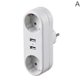 Miniatyrbilde 1 av 5: EU Jordveggkontakt Adapter Plugg Forlengelse Strømkontakt Konverter 3500W B21U