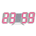 Miniatyrbild 2 av 5: LED Digital Klocka Väggdekoration Luminous Nattläge Justerbar Elektronisk Bordsklocka Väggklocka Dekoration Vardagsrum LED Klocka [dB} Rosa Pink