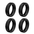 Pikkukuva 1 / 5: Pehmeät silikoniset matkalaukkupyörien suojukset, jotka vaimentavat ääntä ja vähentävät melua liikematkoilla käytettäville matkatavaroille Black 4pcs