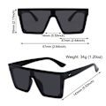 Miniatyrbillede 6 af 7: Nye Trend Store Solbriller med Én Brille, Uv400, Street Shot Kørsel White-Gradient Gray