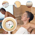 Miniatyrbild 6 av 6: Bastutermometer i Trä Inomhustermometer 2-i-1 Termometer och Hygrometer med Precisionsskala Bastuaccessoarer Utomhusliv