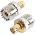 UHF RF-hona till SMA-hane adapter - 2-pack - SO239 koaxialkontakt