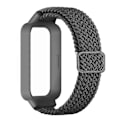 Miniatyrbillede 1 af 5: Til Xiaomi Smart Band 9 Active Redmi Band 3 Vævet Nylon Rem Snap-On Etui Urrem - Grå Multicolor Grey