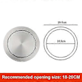 Miniatyrbilde 1 av 5: Rustfritt Stål Flapp Flush Innfelt Innebygd Balanse Sving Flapp Lokk Deksel Søppelbøtte Søppelkasse Kjøkken Benkeplate Søppelkasser & Avfallsbeholdere Round-Silver 20CM